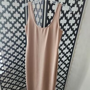 Fashion Nova Tan Midi Dress